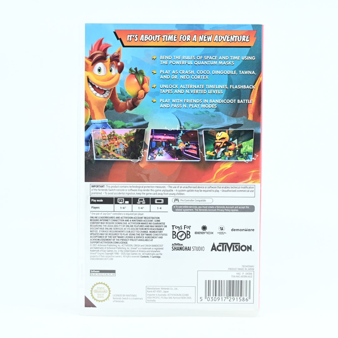 Crash Bandicoot 4: It's About Time - Nintendo Switch Game - FREE POST!