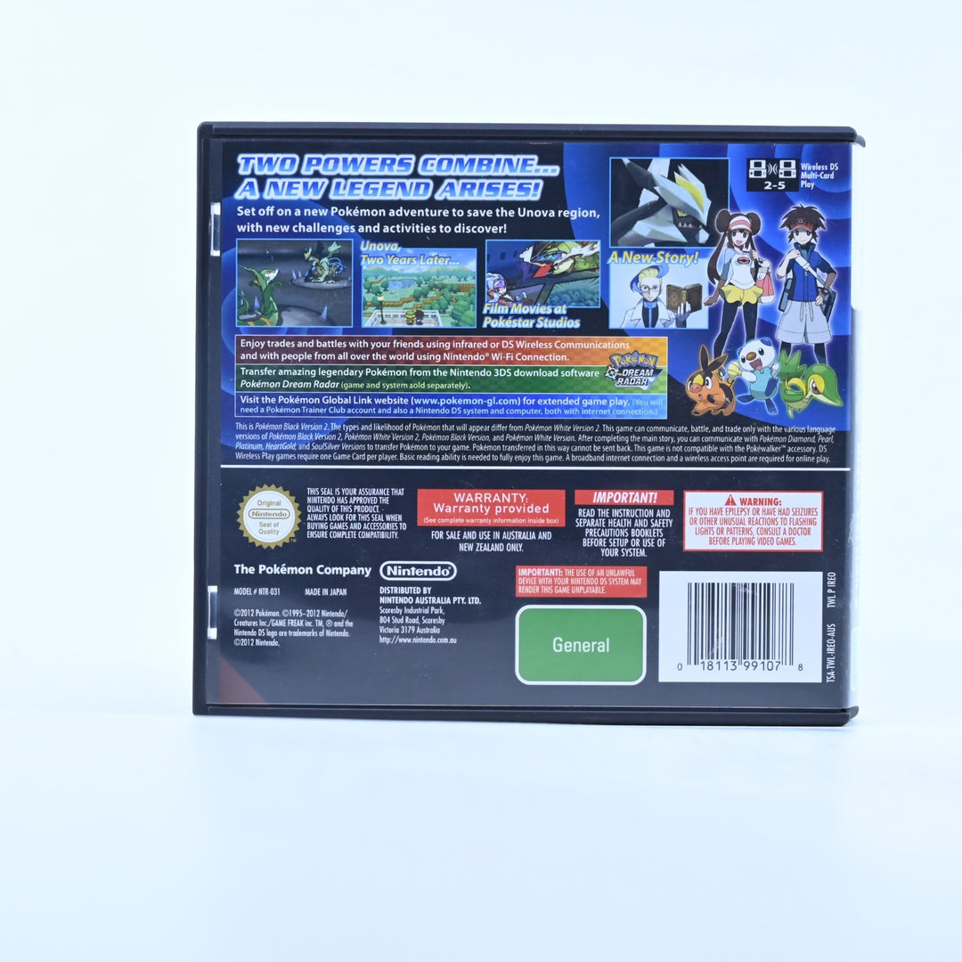 Pokemon Black 2 - Nintendo DS Game - PAL + Manual - FREE POST!