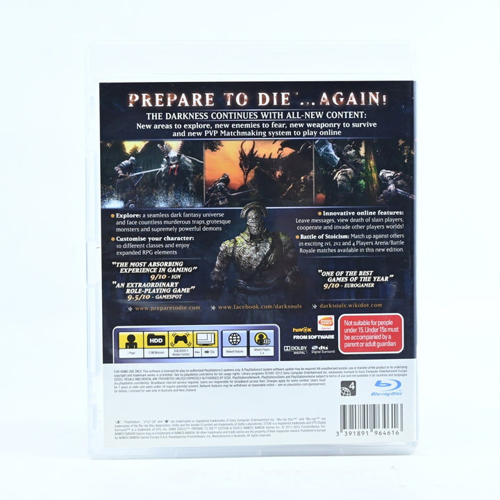 Dark Souls: Prepare to Die Edition - Sony Playstation 3 / PS3 Game + Manual