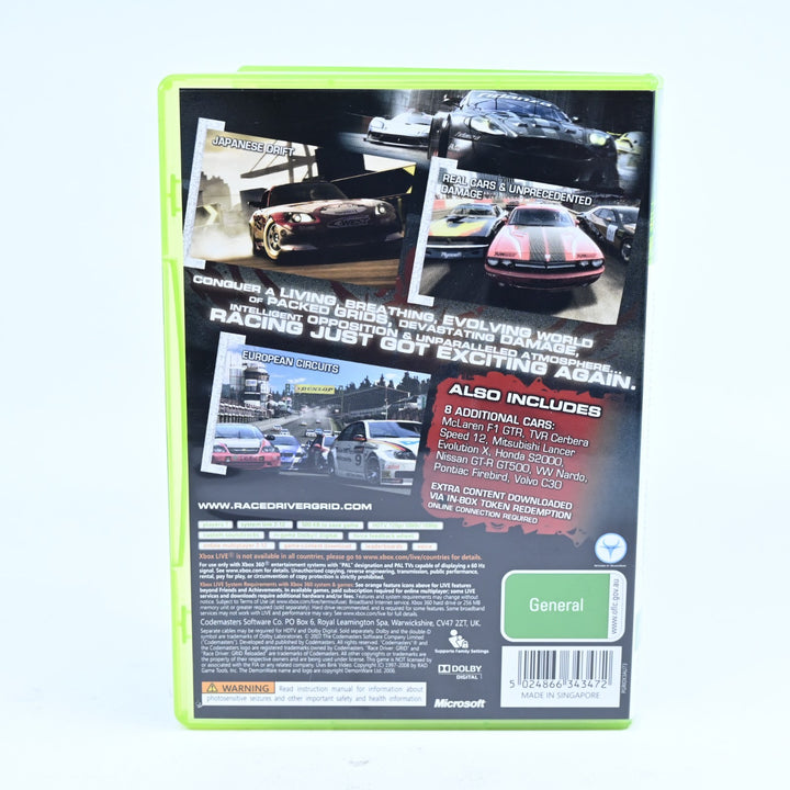 Racedriver Grid Reloaded - Xbox 360 Game + Manual - PAL - MINT DISC!