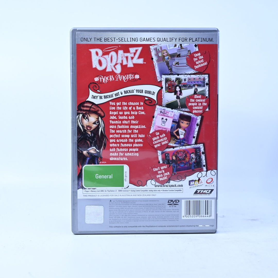 Bratz Rock Angels - Sony Playstation 2 / PS2 Game + Manual - PAL - MINT DISC!