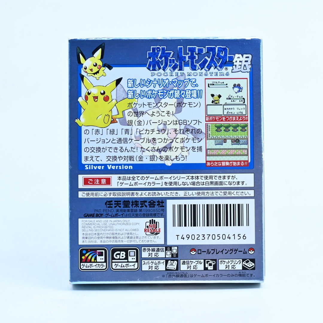 Pokemon Silver Version - Nintendo Gameboy Color Boxed Game - NTSC-J NEW BATTERY!