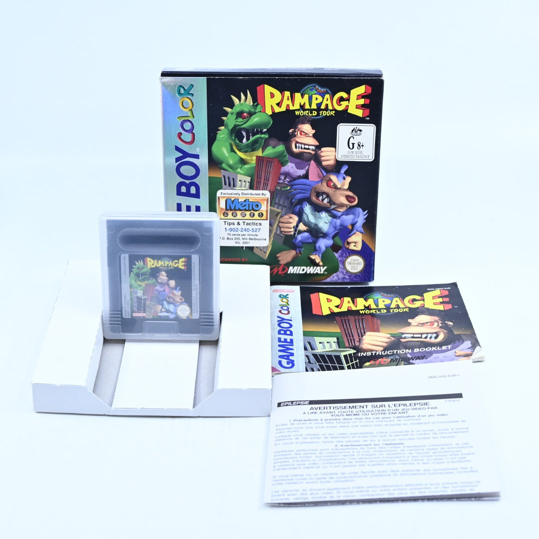 Rampage World Tour - Nintendo Gameboy Color Boxed Game - PAL - FREE POST!