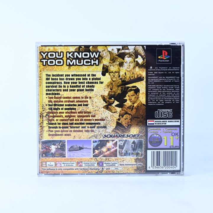 Front Mission 3 - Sony Playstation 1 / PS1 Game + Manual - PAL - MINT DISC!
