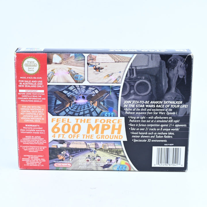 Star Wars: Episode 1 Racer - N64 / Nintendo 64 Boxed Game - PAL - FREE POST!