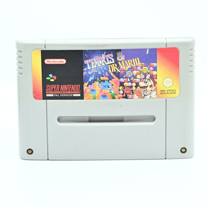 Tetris & Dr. Mario - Super Nintendo / SNES Game - PAL - FREE POST!