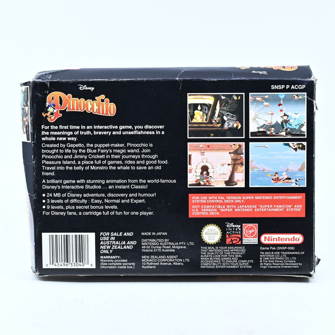 Pinocchio - Super Nintendo / SNES Boxed Game - PAL - FREE POST!