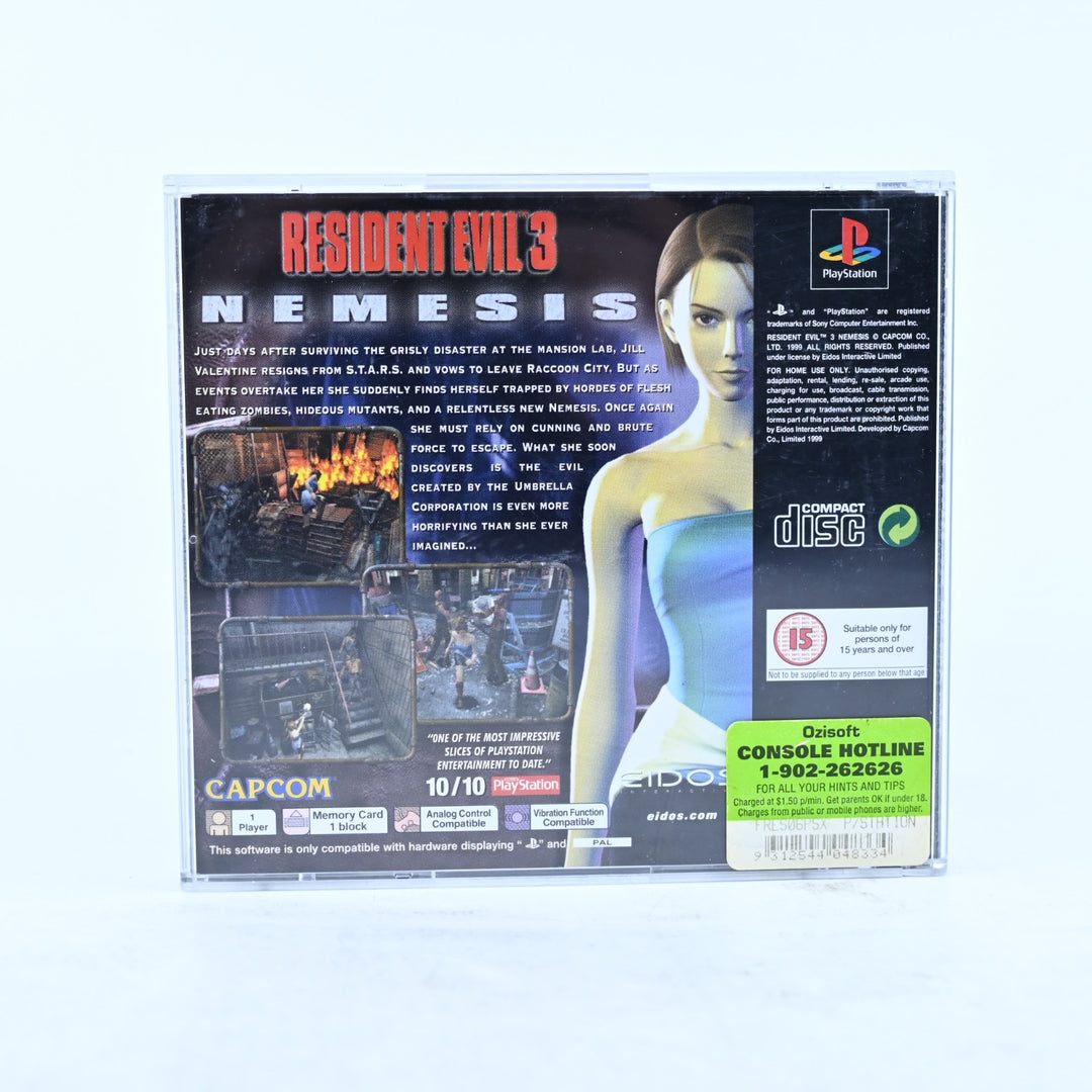 Resident Evil 3: Nemesis - Sony Playstation 1 / PS1 Game - No Manual - PAL
