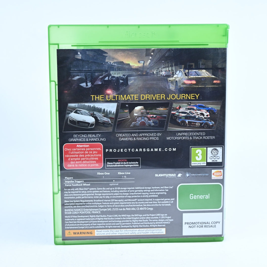 Project Cars - Promotional Copy - Xbox One Game - PAL - FREE POST!