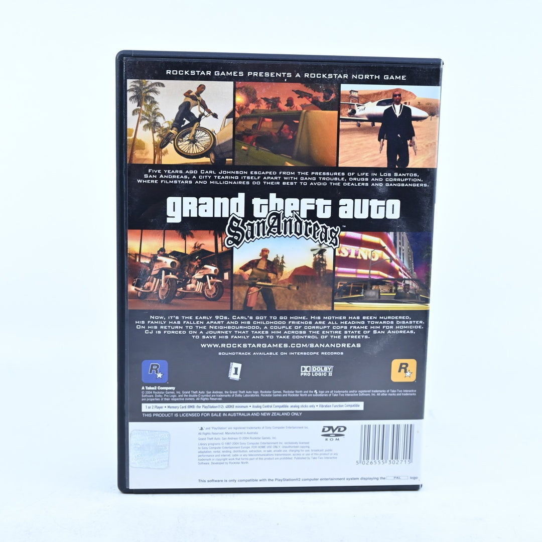 Grand Theft Auto: San Andreas - Sony Playstation 2 / PS2 Game - No Manual or Map