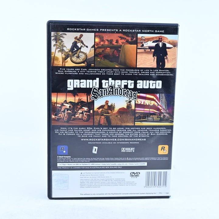 Grand Theft Auto: San Andreas - Sony Playstation 2 / PS2 Game - No Manual or Map