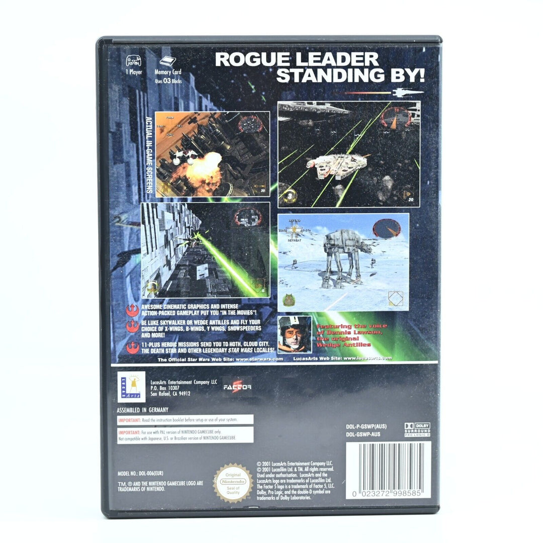 Star Wars Rogue Squadron II Rogue Leader - Nintendo Gamecube Game + Manual - PAL