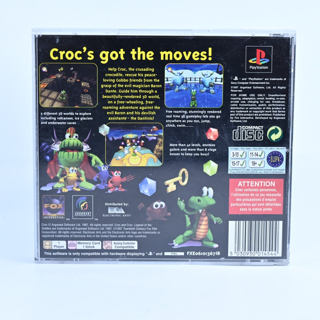Croc: Legend of the Gobbos - Sony Playstation 1/ PS1 Game + Manual PAL MINT DISC