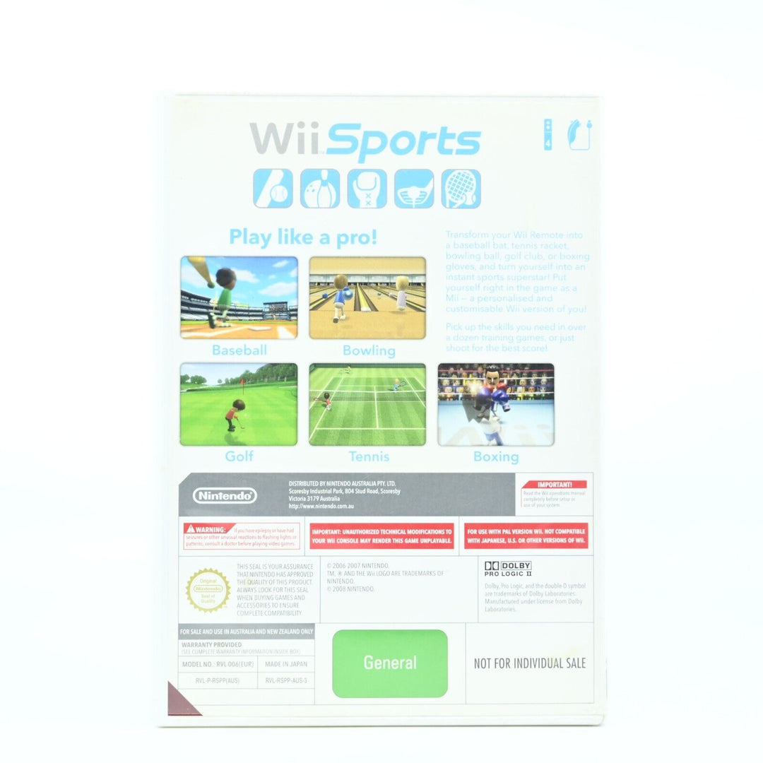 1st Print Wii Sports #2 - Nintendo Wii Game - PAL - FREE POST!