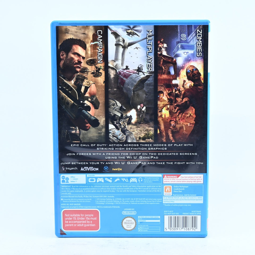 Call of Duty Black Ops II 2 - Nintendo Wii U Game - PAL - FREE POST!