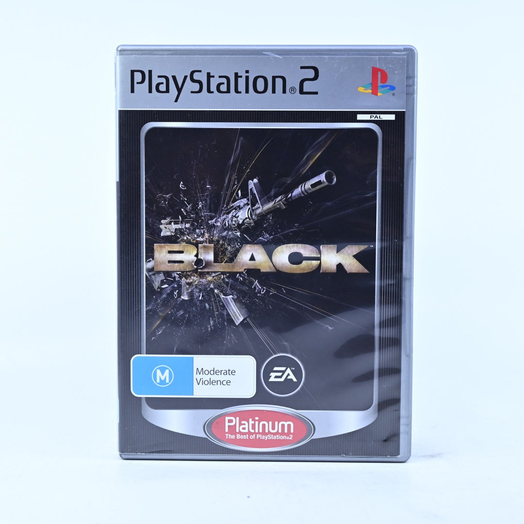 Black - Sony Playstation 2 / PS2 Game + Manual - PAL