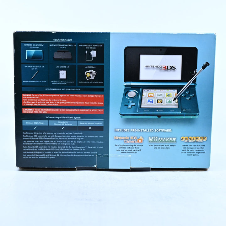 Aqua Blue - Nintendo 3DS Boxed Console - CTR-001 - PAL - FREE POST!