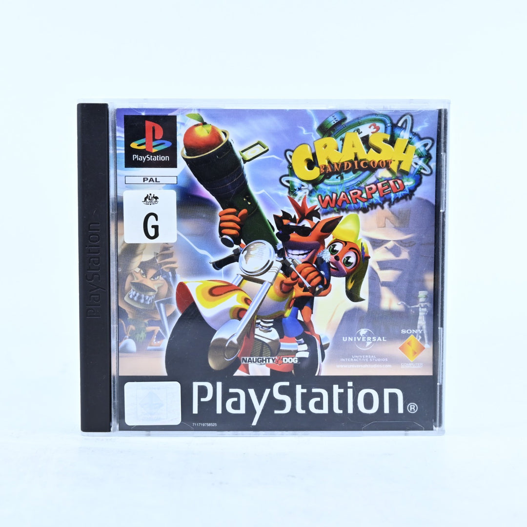 Crash Bandicoot 3: Warped - Sony Playstation 1 / PS1 Game + Manual - PAL