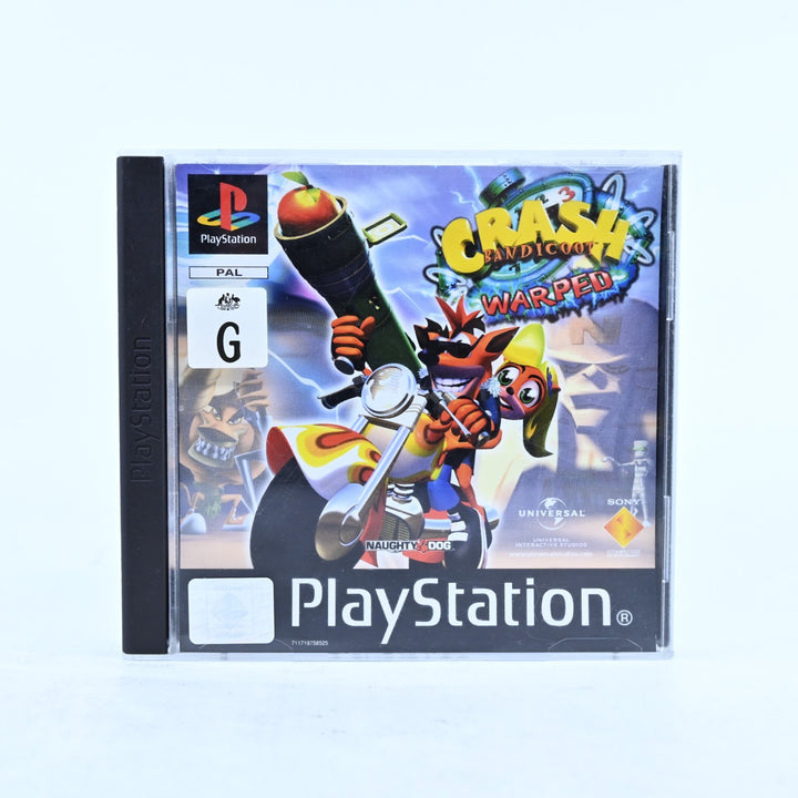 Crash Bandicoot 3: Warped - Sony Playstation 1 / PS1 Game + Manual - PAL