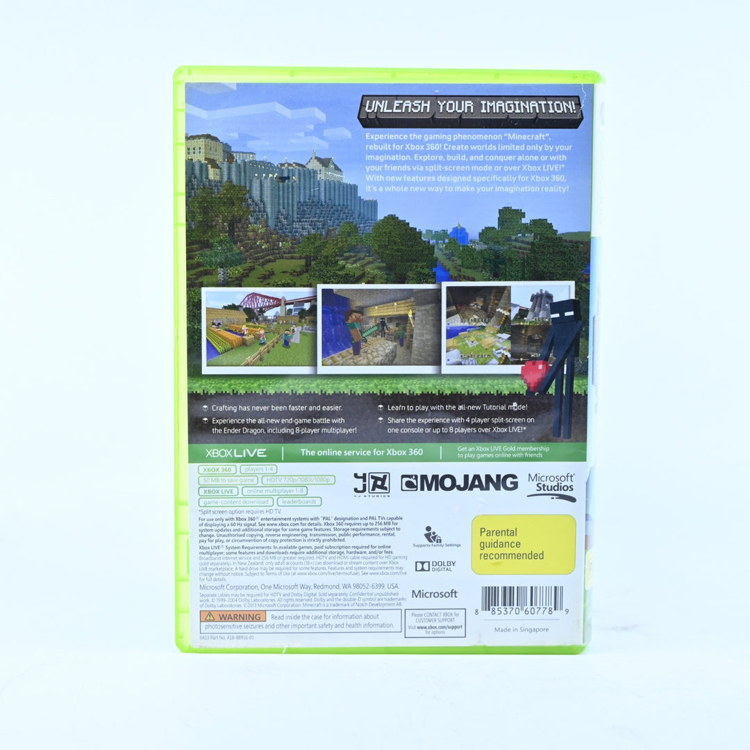 Minecraft - Xbox 360 Game - PAL - MINT DISC!