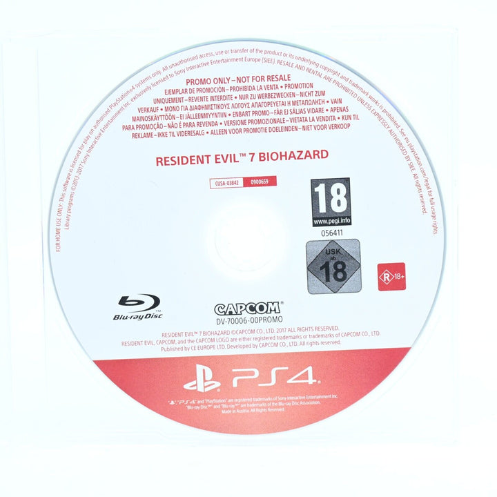 Resident Evil 7: Biohazard - Promo Disc - PS4 Game - Disc Only - MINT DISC!