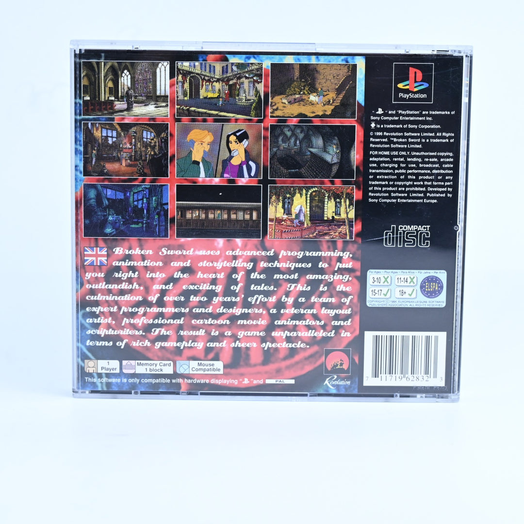 Broken Sword: The Shadow of the Templars - PS1 Game + Manual - PAL - MINT DISC!