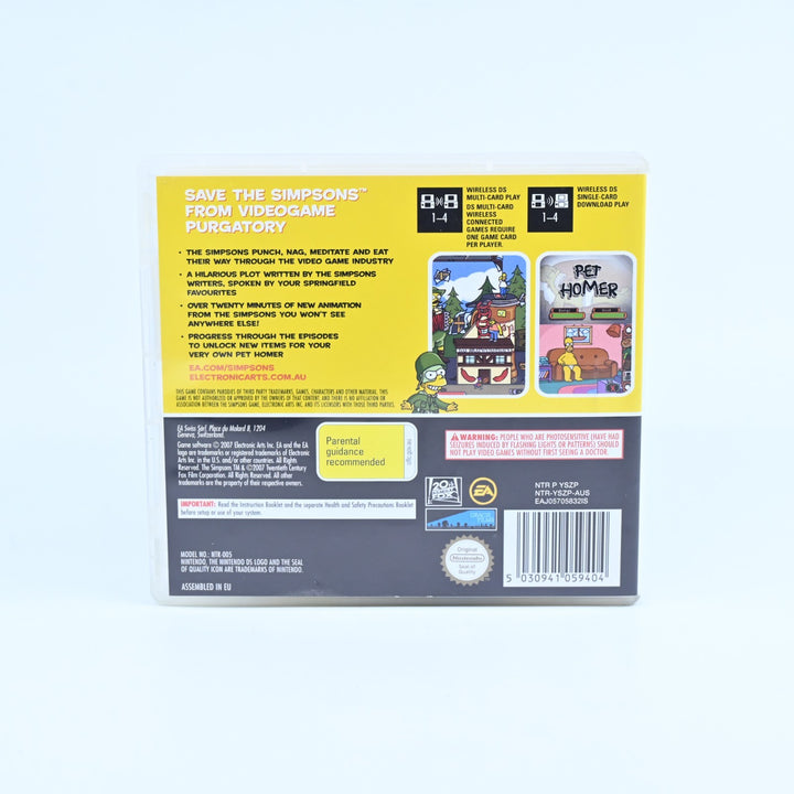 The Simpsons Game - Nintendo DS Game - PAL + Manual - FREE POST!