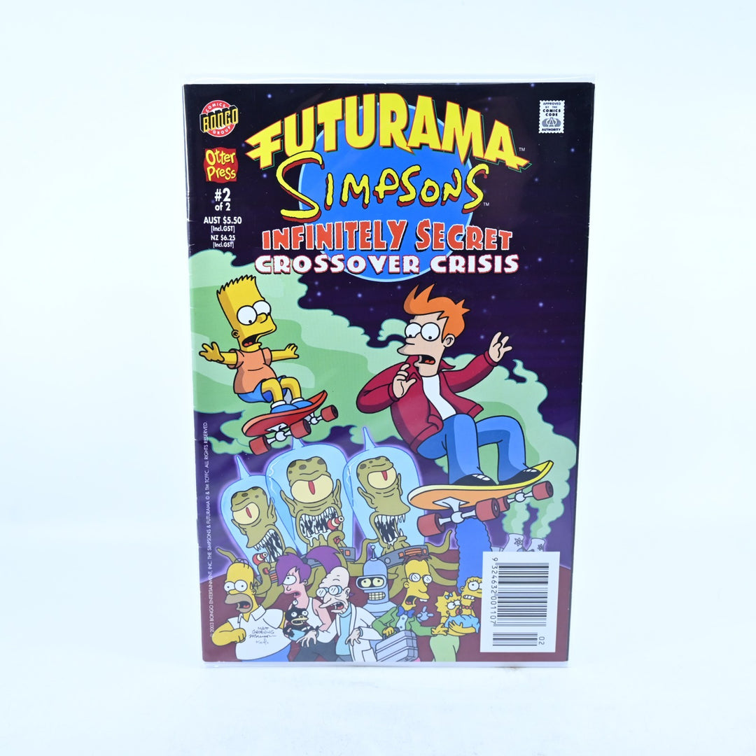 Futurama/The Simpsons - Crossover Crisis 1 & 2 - Set of 4 - Comic