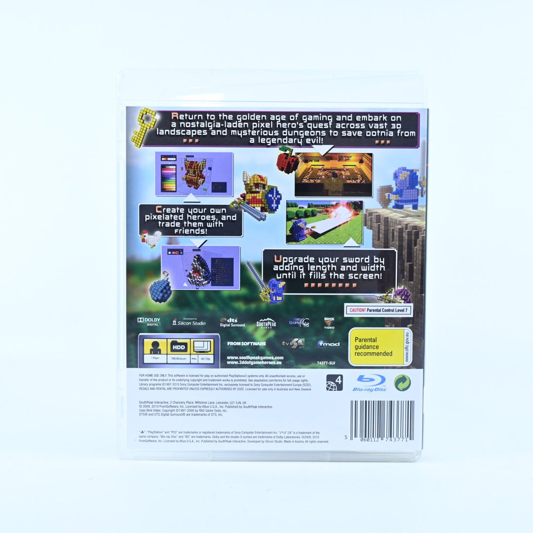 3D Dot Game Heroes - Sony Playstation 3 / PS3 Game + Manual - MINT DISC!