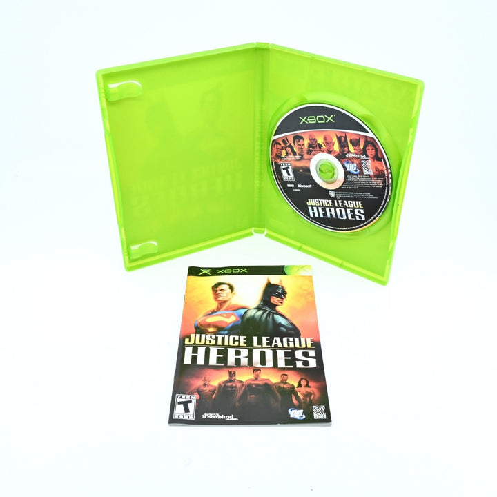 Justice League Heroes - Original Xbox Game + Manual - NEAR MINT DISC!