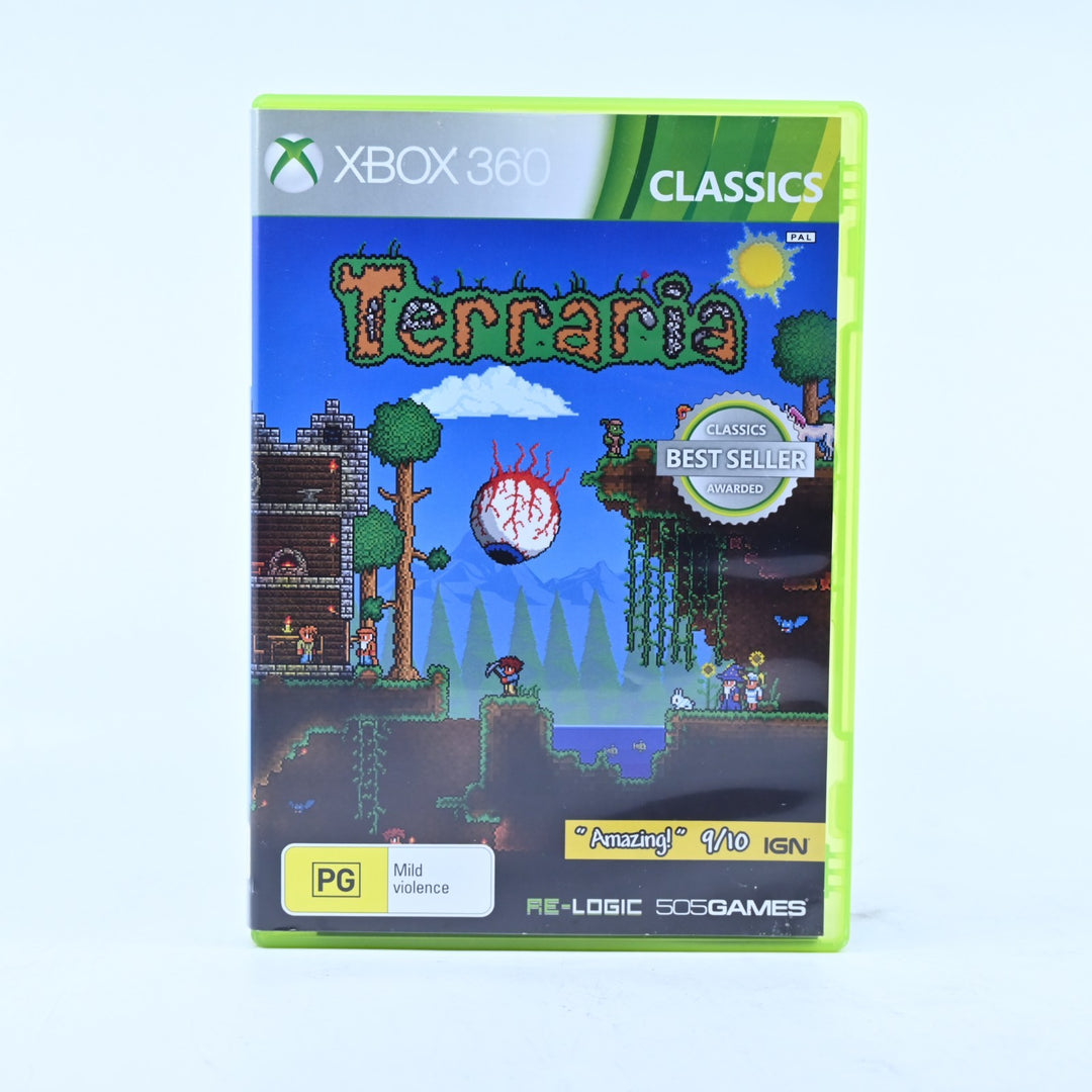 Terraria - Xbox 360 Game + Manual - PAL - MINT DISC!