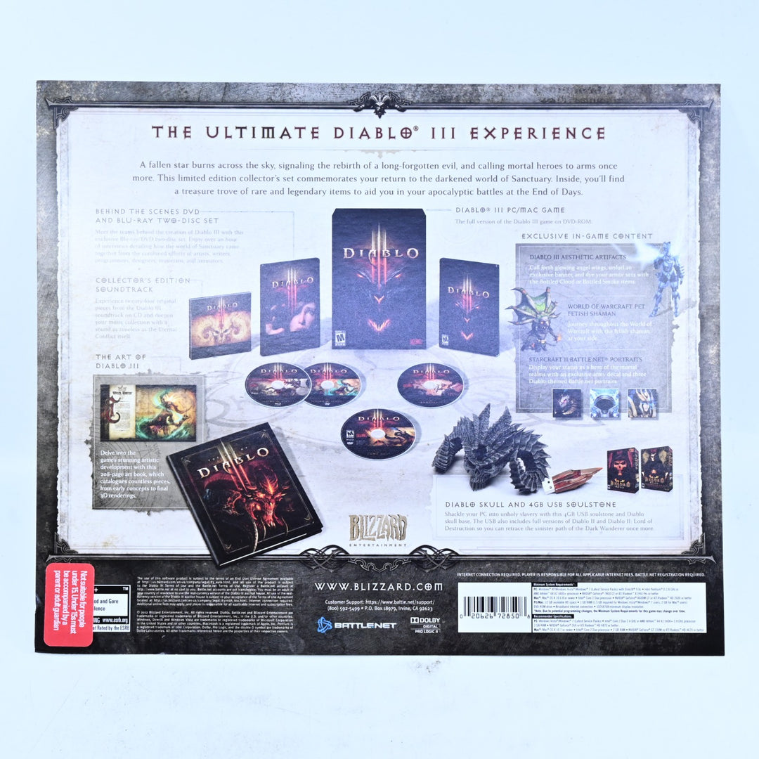 Diablo III Collector's Edition - PC Game - CODES USED / NO GAME