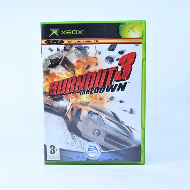 Burnout 3 Takedown - Original Xbox Game + Manual - PAL - MINT DISC!