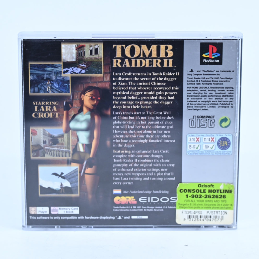 Tomb Raider II - Sony Playstation 1 / PS1 Game + Manual - PAL - MINT DISC!