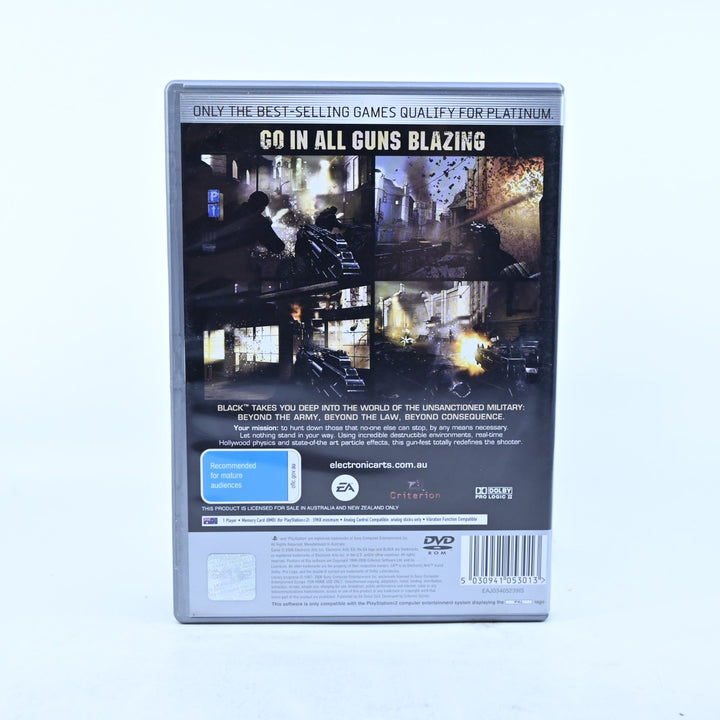 Black - Sony Playstation 2 / PS2 Game + Manual - PAL - MINT DISC!