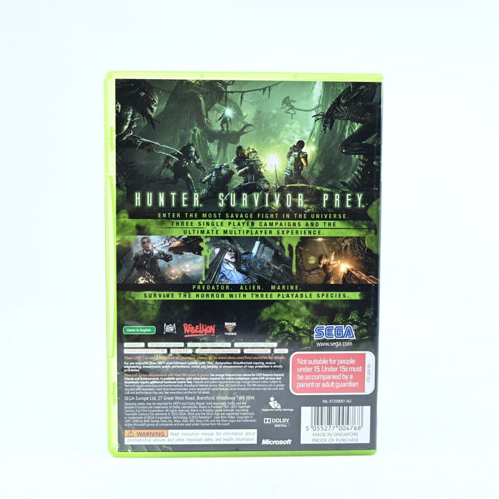 Aliens vs Predator - Xbox 360 Game + Manual - PAL - MINT DISC!