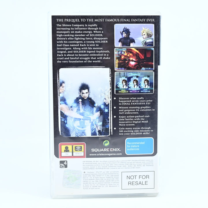 Crisis Core: Final Fantasy VII 7 - Sony PSP Game + Manual - FREE POST!