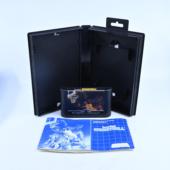 SuperReal Basketball - Sega Mega Drive Game + Manual - PAL - FREE POST!