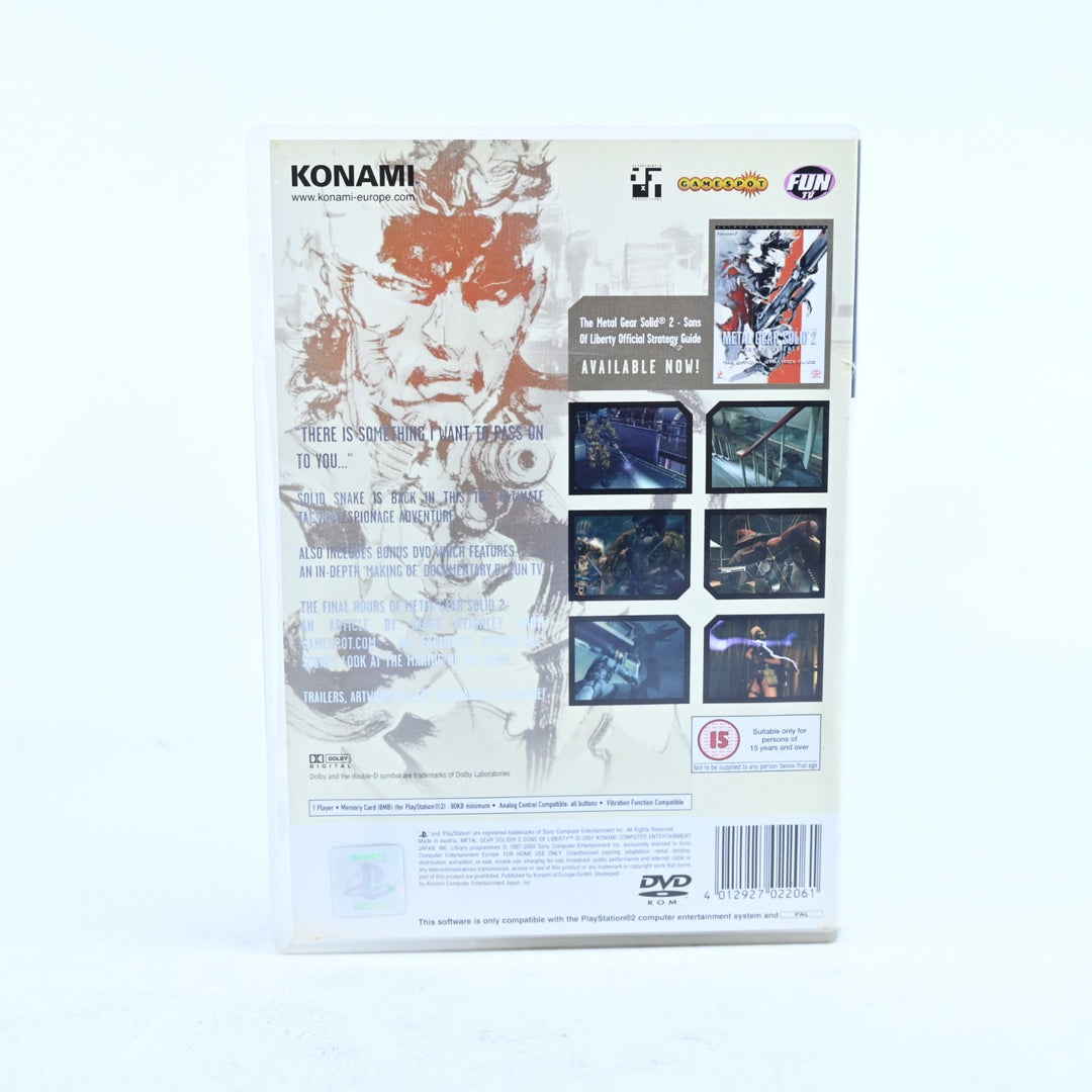 Metal Gear Solid 2: Sons of Liberty - Sony Playstation 2 / PS2 Game + Manual PAL