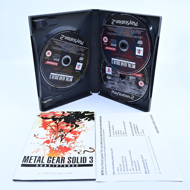 Metal Gear Solid 3: Subsistence - Sony Playstation 2 / PS2 Game + Manual - PAL