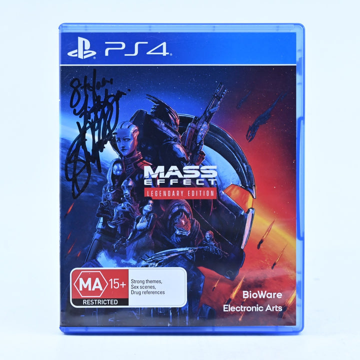 SIGNED! Mass Effect Legendary Edition Sony Playstation 4 PS4 Game Jennifer Hale