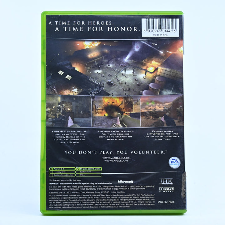 Medal of Honor: European Assault - Original Xbox Game + Manual - PAL
