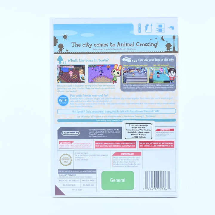 Animal Crossing: Let's Go to the City - Nintendo Wii Game + Manual - PAL