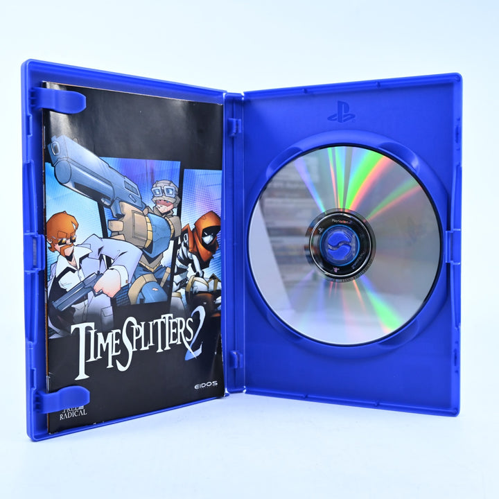 TimeSplitters 2 - Sony Playstation 2 / PS2 Game + Manual - PAL - MINT DISC!