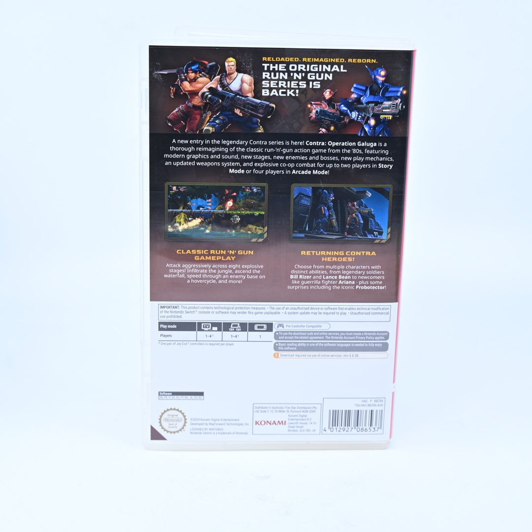 Contra: Operation Galuga - Nintendo Switch Game - Download Code Only - FREE POST
