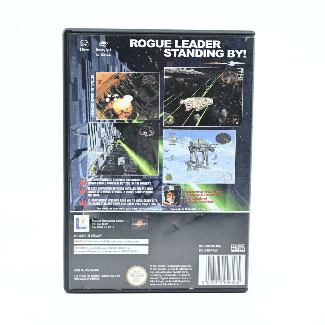 Star Wars Rogue Squadron II Rogue Leader - Nintendo Gamecube Game + Manual - PAL