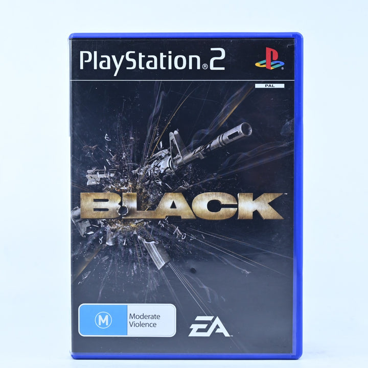 Black - Sony Playstation 2 / PS2 Game + Manual - PAL