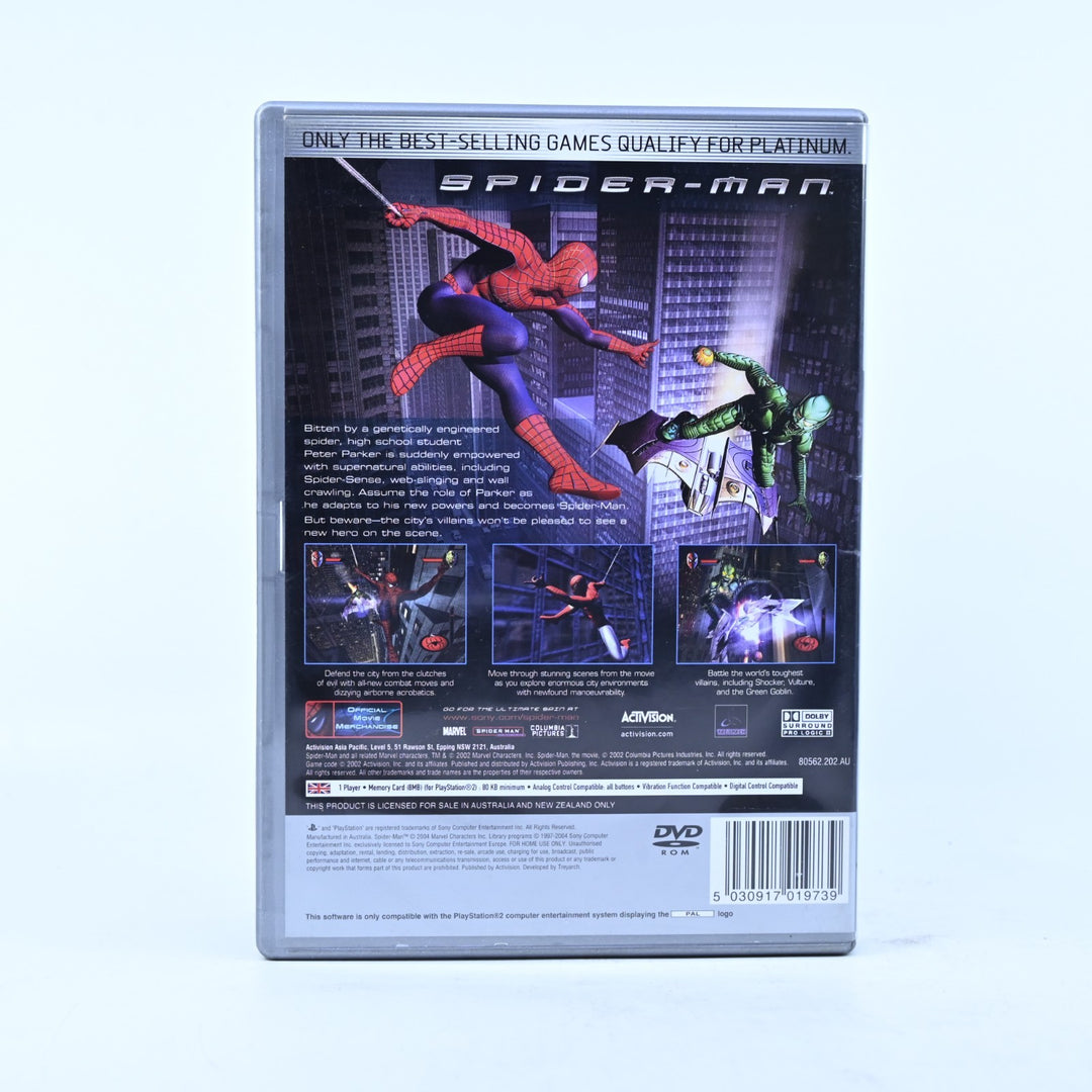 Spider-Man - Sony Playstation 2 / PS2 Game - No Manual - PAL - MINT DISC!