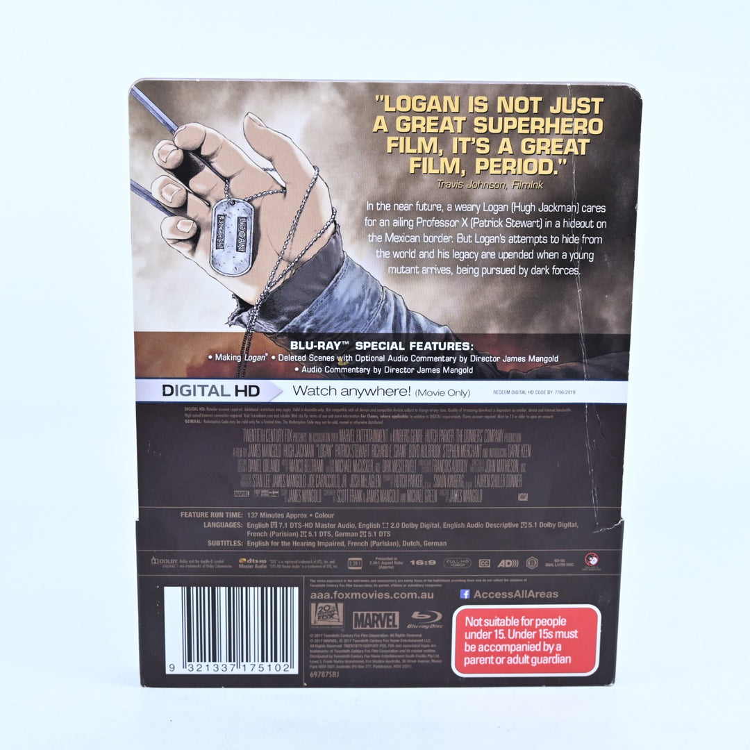 Logan - Limited Edition Steelbook - Region B - Marvel - Blu-ray