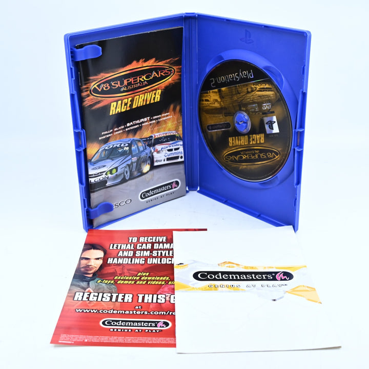 V8 Supercars Race Driver - Sony Playstation 2 / PS2 Game + Manual - PAL